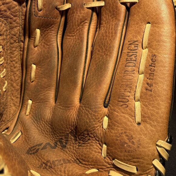 Mizuno GVP 1402 Envy 14" RHT Baseball Softball Glove Brown Leather - Picture 8 of 11